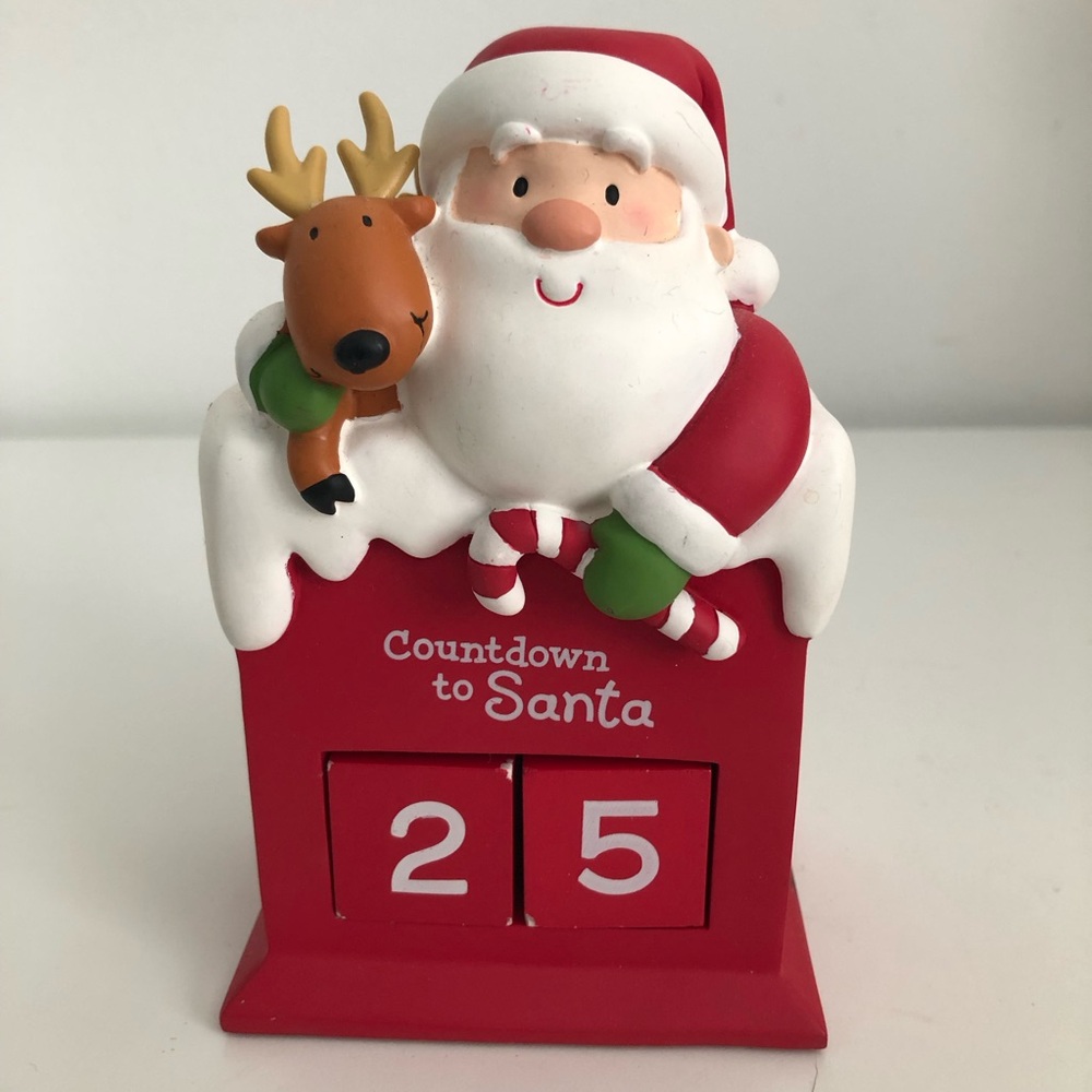 Hallmark Santa Countdown Block Calendar - Red, White, Green
